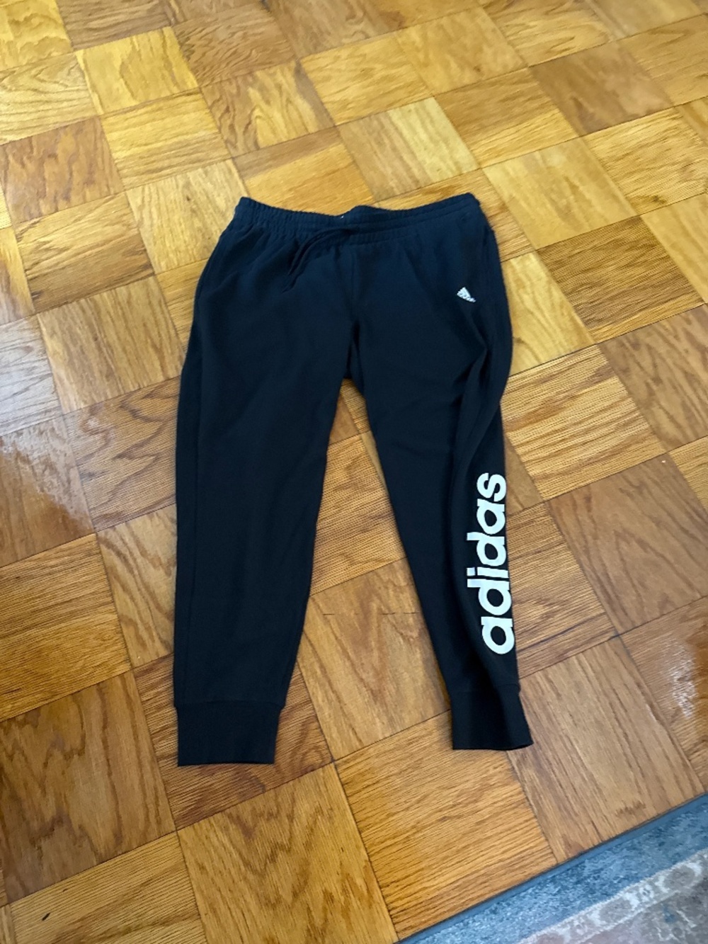 Adidas sweatpants, black/white, size 2X